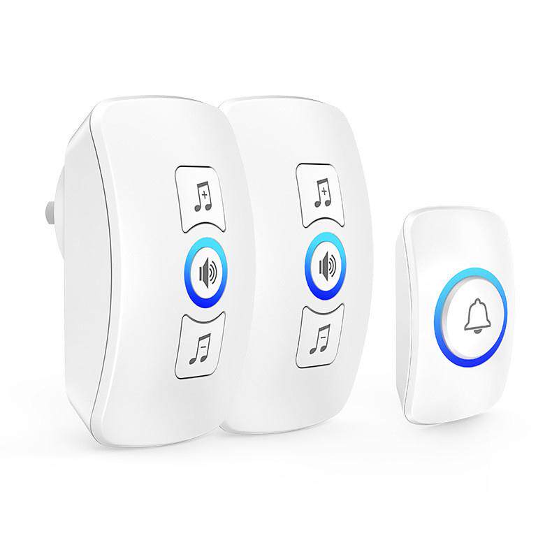 外贸跨境无线门铃家用智能音乐插电门铃老人呼叫器用电池按键