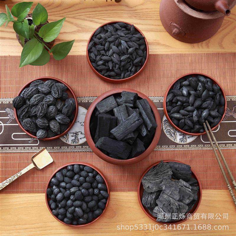 橄榄炭龙眼炭核桃炭乌榄炭室内无烟耐烧茶炉功夫茶煮茶烧烤果木炭