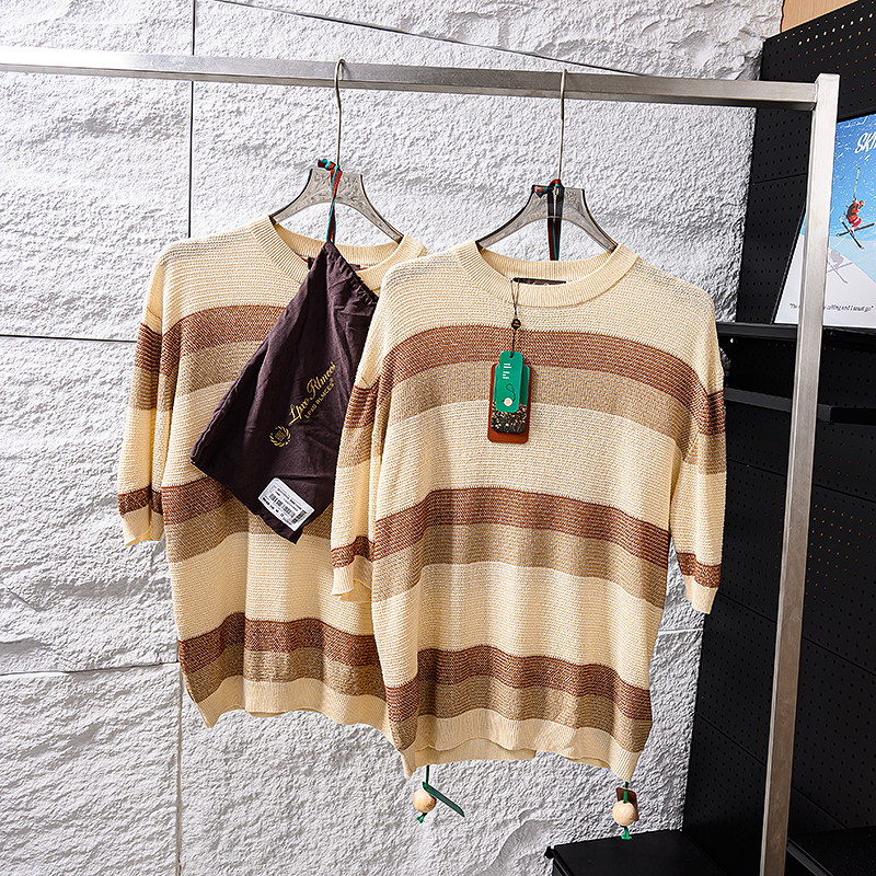 LP天花板级亚麻针织圆领短袖T恤