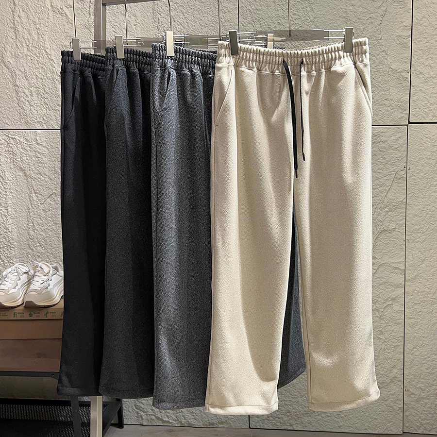 秋冬男士加绒保暖松紧腰休闲裤