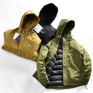 时尚 高蓬松90绒 男士 冬季 休闲连帽冲锋羽绒服外套潮 加厚保暖