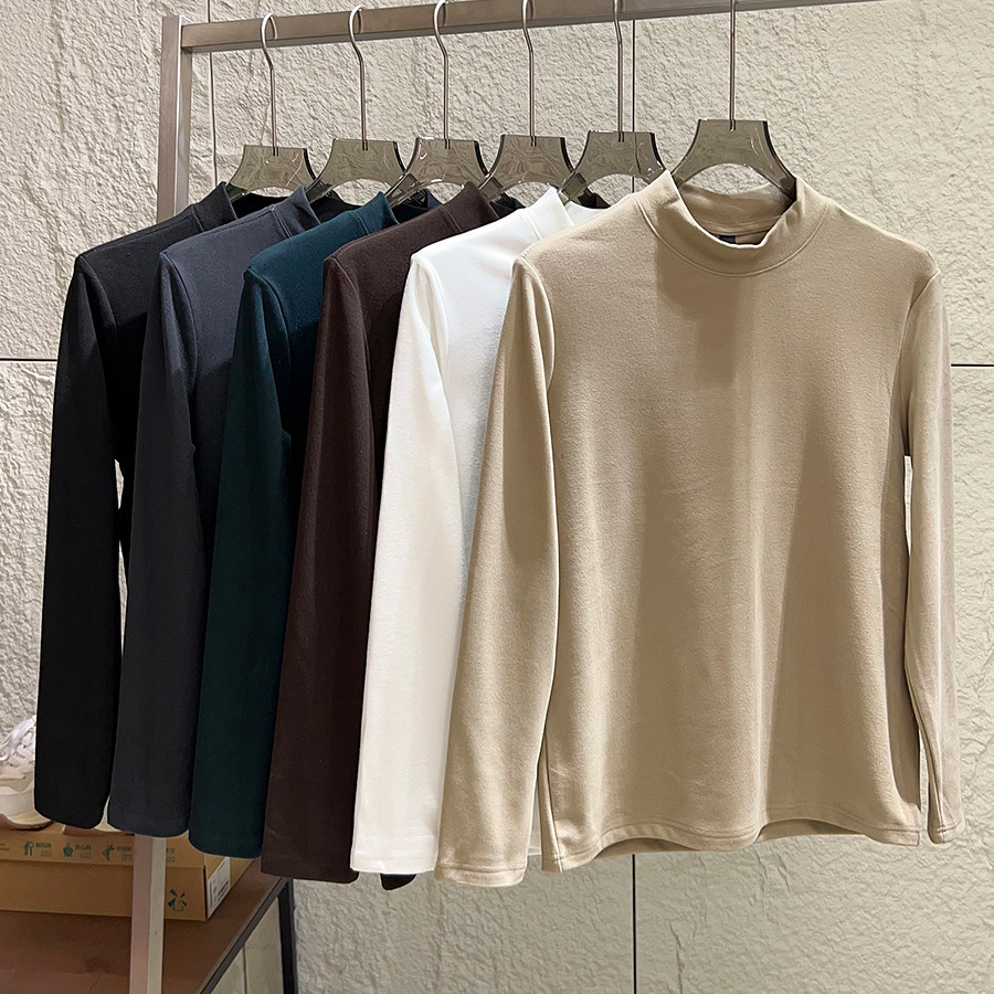 重磅推荐！软糯双面德绒！秋冬男士纯色半高领保暖长袖T恤打底衫,男装,T恤,淘宝优惠券,粉丝福利购,淘宝优惠卷