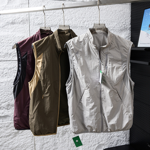 户外山系 春夏外贸男女运动百搭立领马甲情侣坎肩背心 轻量透气