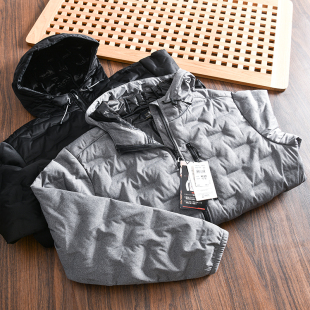 户外休闲防风防泼水连帽棉衣外套冬 外贸男士 日单 恒温科技内里