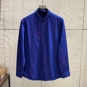 衬衫 撤G公司单 衬衣 时尚 提花百搭休闲长袖 加绒加厚 秋冬男士