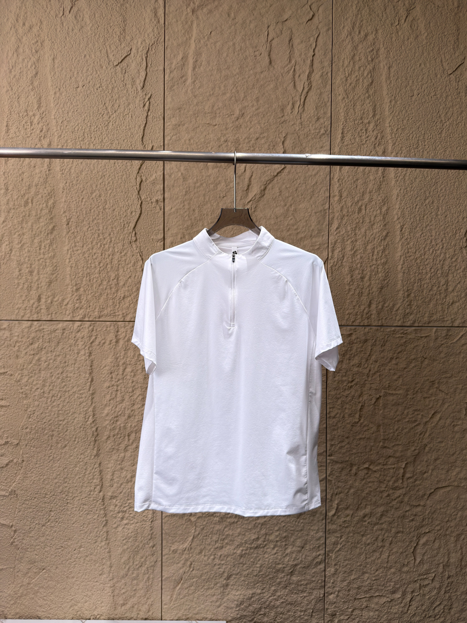 Elastic and Silky! Seamless Technology! Summer Men's Cool and Breathable Sports Casual Half-Zip Short-Sleeve Polo Shirt