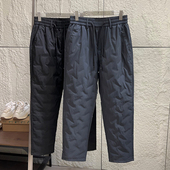 无缝压胶充绒 潮 户外防泼水轻盈保暖直筒羽绒裤 高端线 秋冬男士