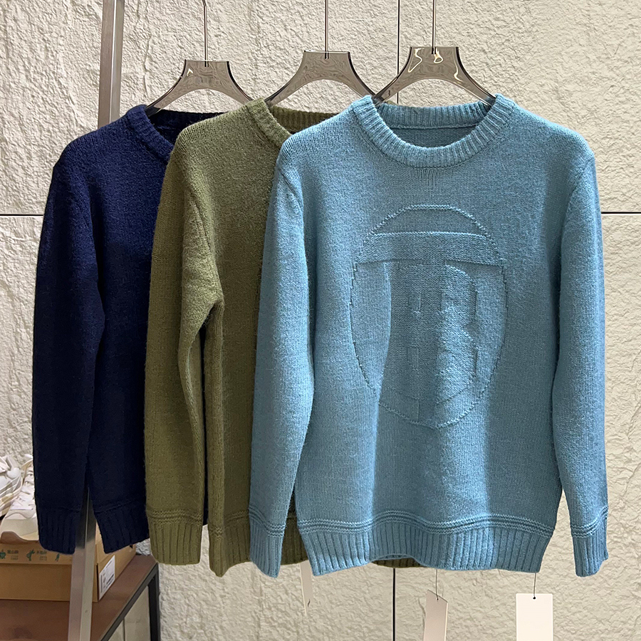 加厚保暖纯色百搭圆领针织衫毛衣