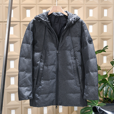 高蓬松休闲保暖连帽羽绒服外套