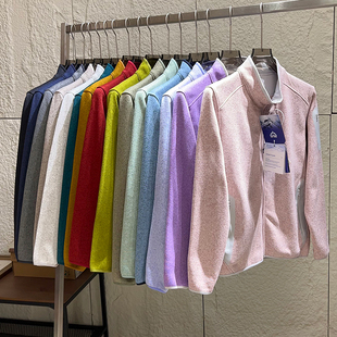 户外山系15色 秋冬男女休闲百搭软糯抓绒防风立领夹克外套 情侣款