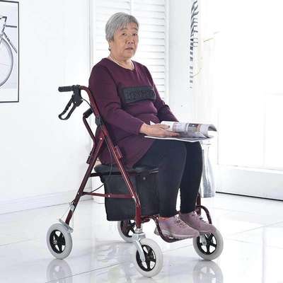 老人坐椅推车椅子助行器行动不便手推助力老伴代步车买菜散步外出