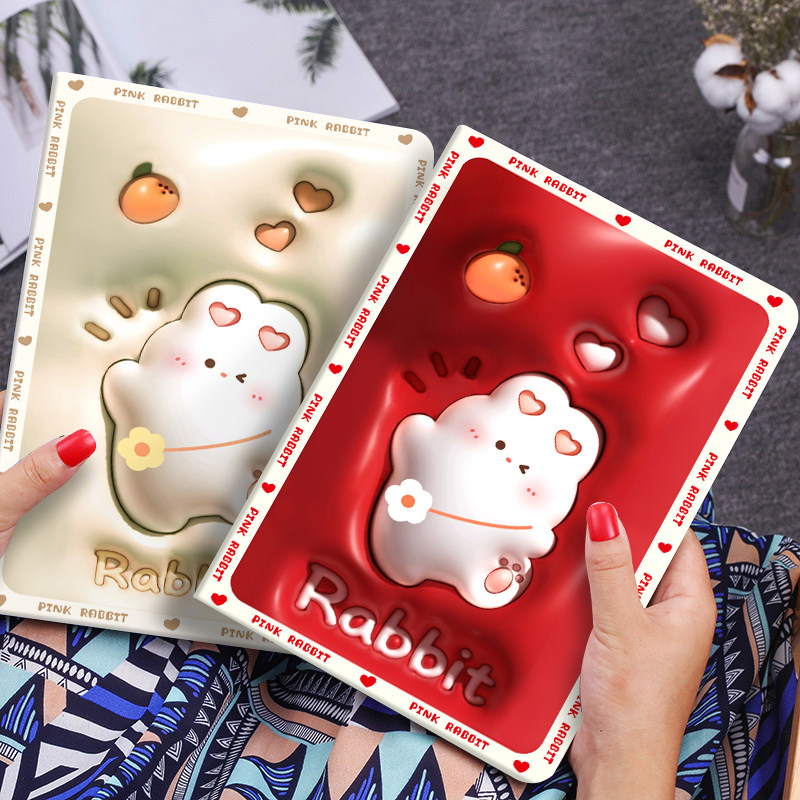 air2卡通苹果平板硅胶保护壳