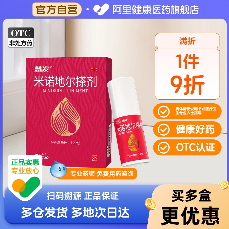 鲁南米诺地尔搽剂2%防脱发女性生发液专用育发密发固发官方旗舰店
