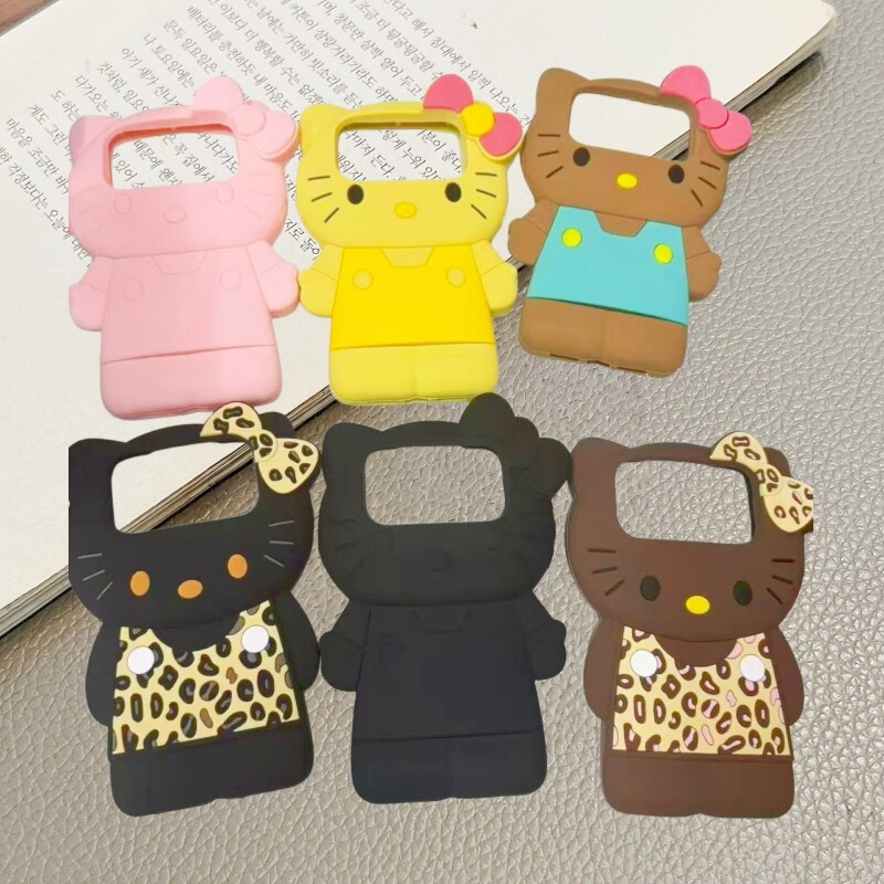 适用苹果17promax手机壳iPhone16pro立体豹纹KT猫15可爱卡通14加厚大孔13全包边防摔16plus软硅胶保护套17软