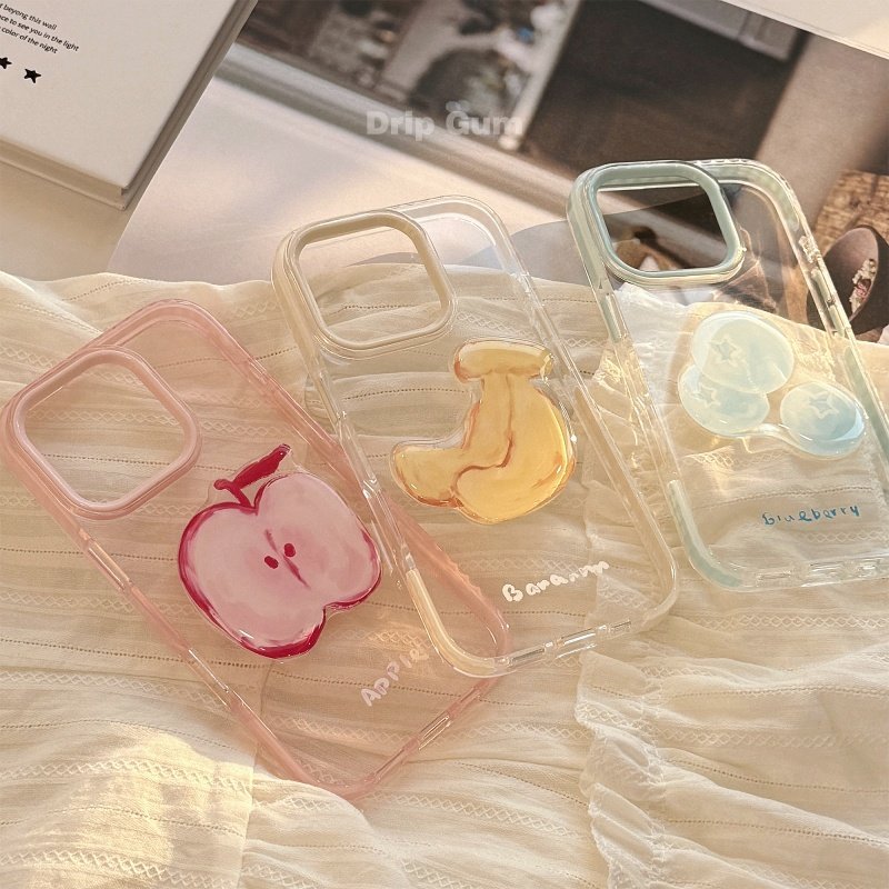 立体小水果适用iPhone16苹果15promax大孔手机壳立体13香蕉11创意14软壳新小众夏日小清新透明不撞款可爱简约