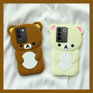 适用vivo s20/s19/s18手机壳s17/s16pro可爱熊y77y76s卡通53加厚52大孔51全包y50t保护y33e软31硅胶套y35y70s