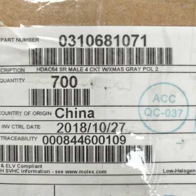 molex汽车连接器，0310681071 31068-1071