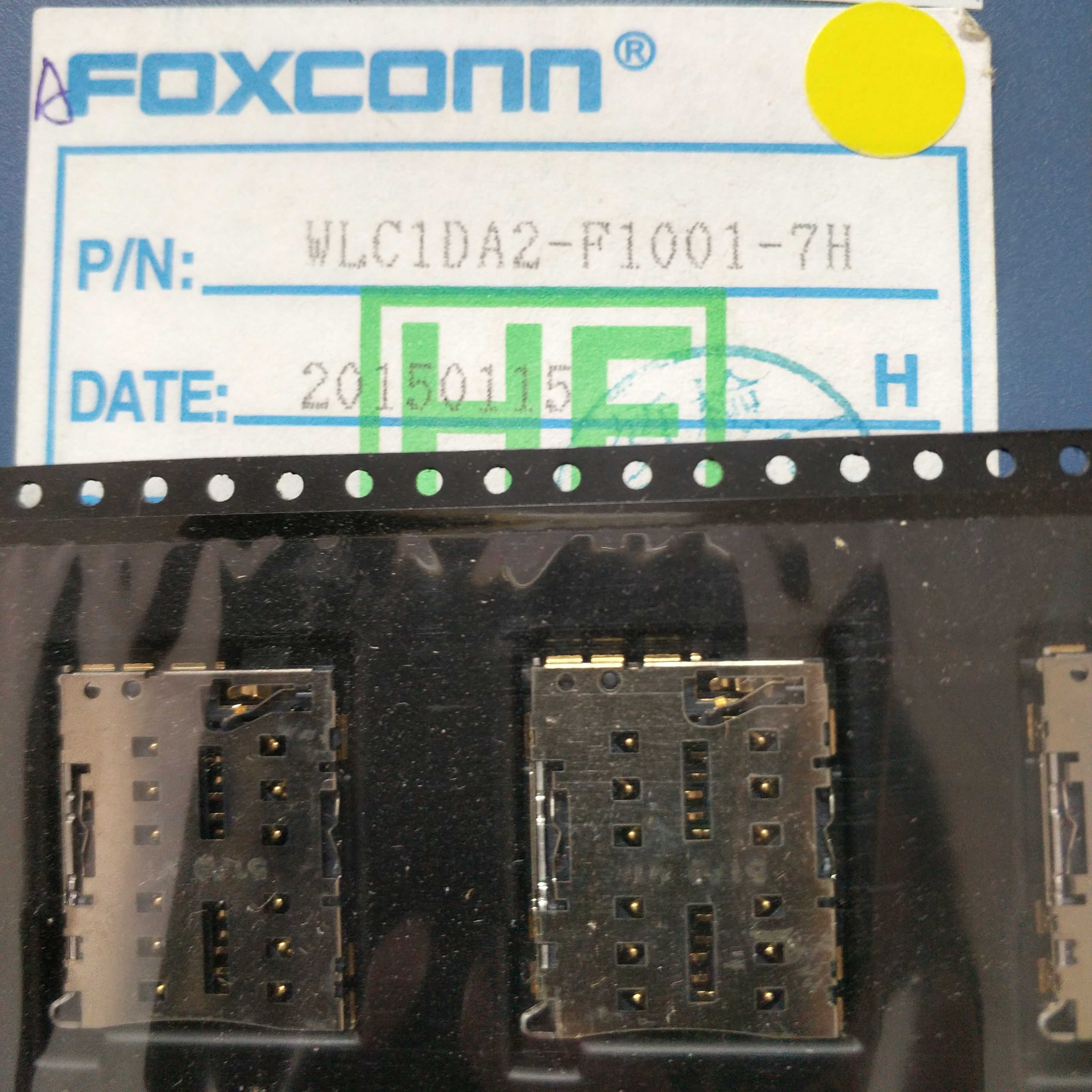 WLC1DA2-F1001-7H  FOXCONN双卡 二合一卡座卡槽连接器