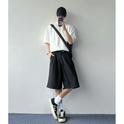 夏季西装短裤男痞帅高级感五分裤