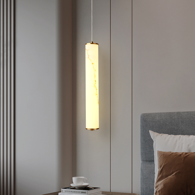 中式简约轻奢仿云石小吊灯