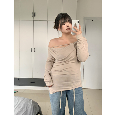 杏色常规街头性感慵懒