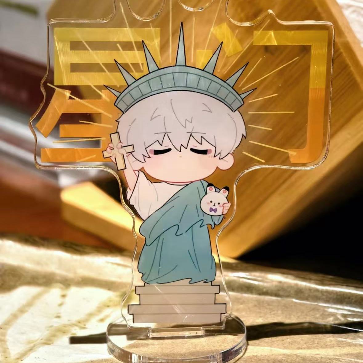 恋与深空沈星回星门永存周边Q版迷你二次元谷子立牌桌面摆件装饰