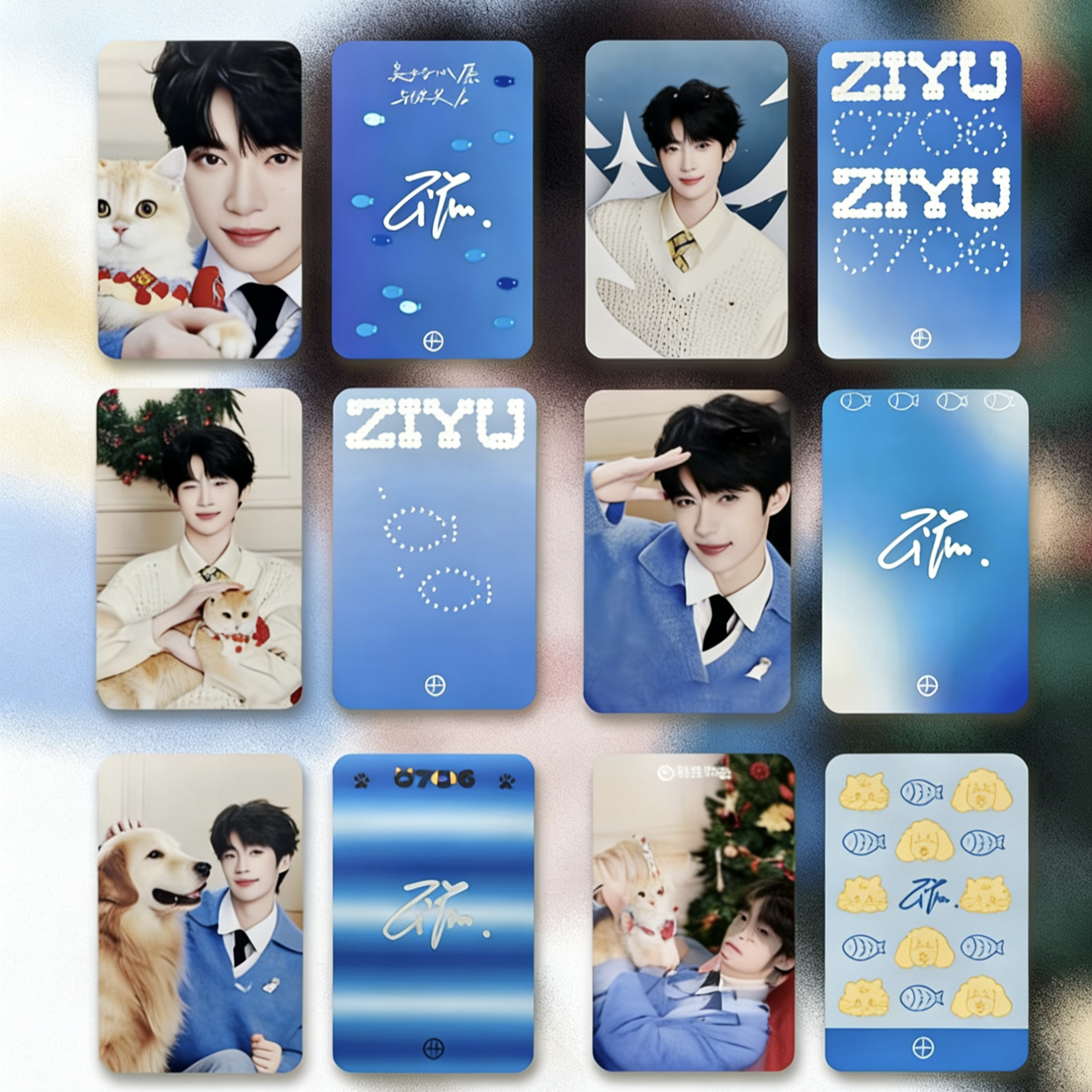 新款梓渝周边自制高颜值粉丝应援物料送同担礼物三寸圆角梓渝小卡