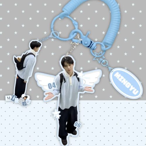 SEVENTEEN金珉奎周边亚克力钥匙扣包挂高颜值粉丝应援明星礼物