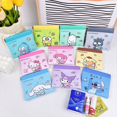 卡通弹片零钱包日系钥匙车卡包