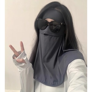 遮全脸防晒面罩女防紫外线脸基尼夏季开车骑行遮阳护脖颈口罩透气