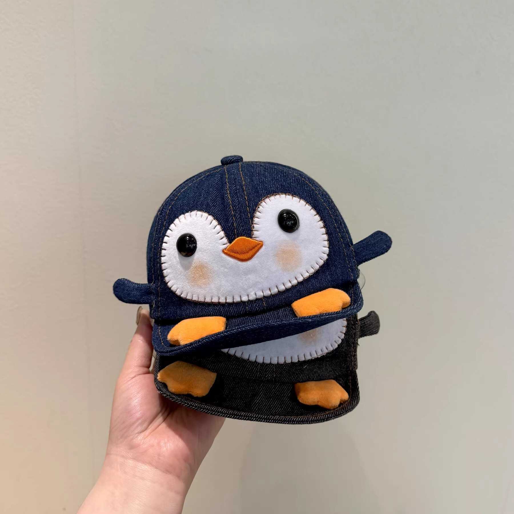 宝宝春秋薄款可爱超萌鸭舌帽男童女婴儿小月龄遮阳防晒牛仔棒球帽