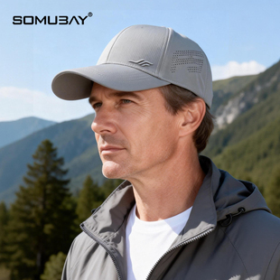 男士户外透气棒球帽中老年防晒春夏季遮阳鸭舌帽爸爸硬顶半网眼帽