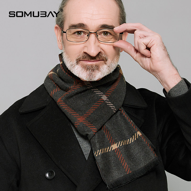 中老年人冬天保暖围巾男士格子爸爸爷爷秋冬休闲百搭高档加厚围脖,服饰配件/皮带/帽子/围巾,围巾/丝巾/披肩,淘宝优惠券,粉丝福利购,淘宝优惠卷