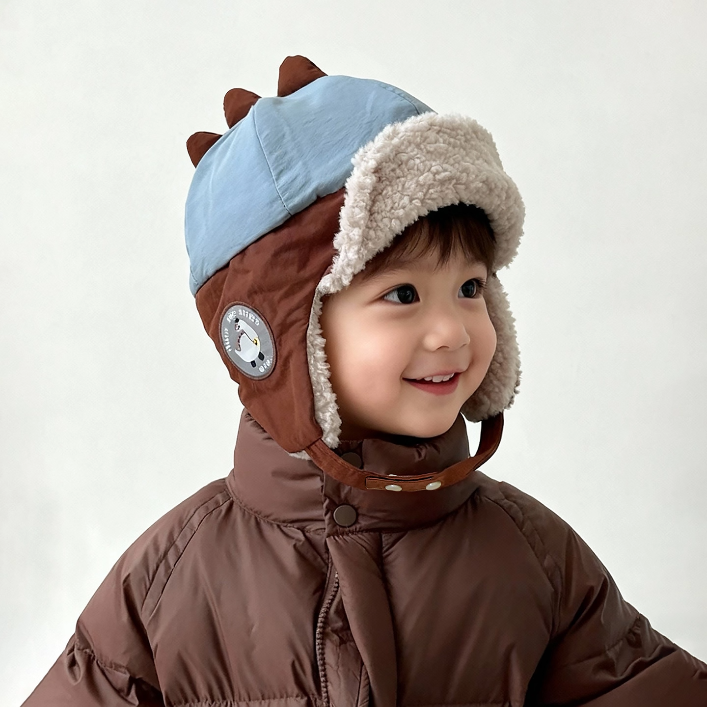 儿童帽子冬季毛绒雷锋帽宝宝男女保暖防寒防风加厚撞色徽章滑雪帽,童装/婴儿装/亲子装,帽子,淘宝优惠券,粉丝福利购,淘宝优惠卷