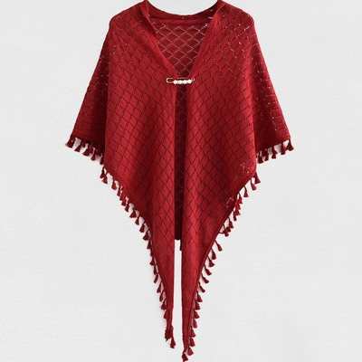 薄款复古旗袍披肩女士流苏