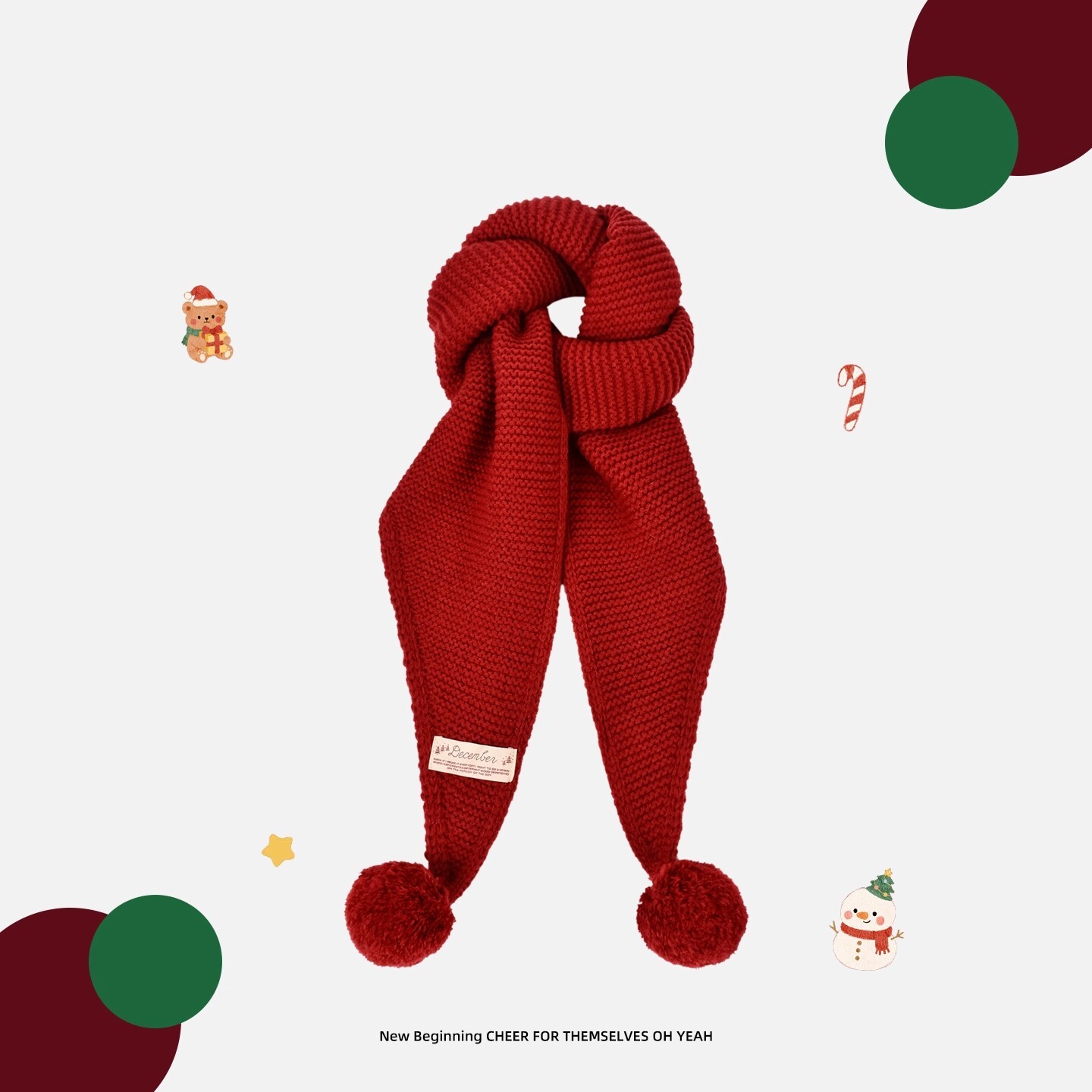 保暖毛球针织围巾女秋冬季圣诞新年氛围感百搭三角巾红色可爱围脖,服饰配件/皮带/帽子/围巾,围巾/丝巾/披肩,淘宝优惠券,粉丝福利购,淘宝优惠卷