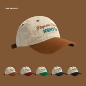 鸭舌帽男孩宝宝遮阳帽子 复古拼色男女童时尚 韩版 儿童棒球帽春秋款