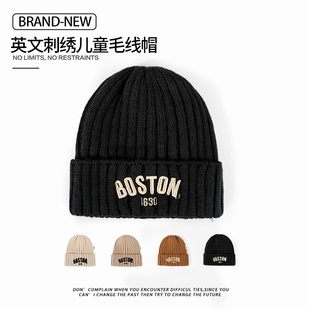 儿童帽子秋冬保暖防寒男童女童毛线帽2025新款韩版男孩针织套头帽