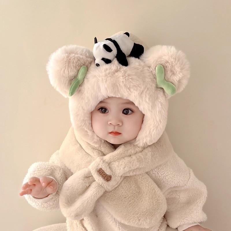 可爱儿童帽子宝宝围巾一体帽