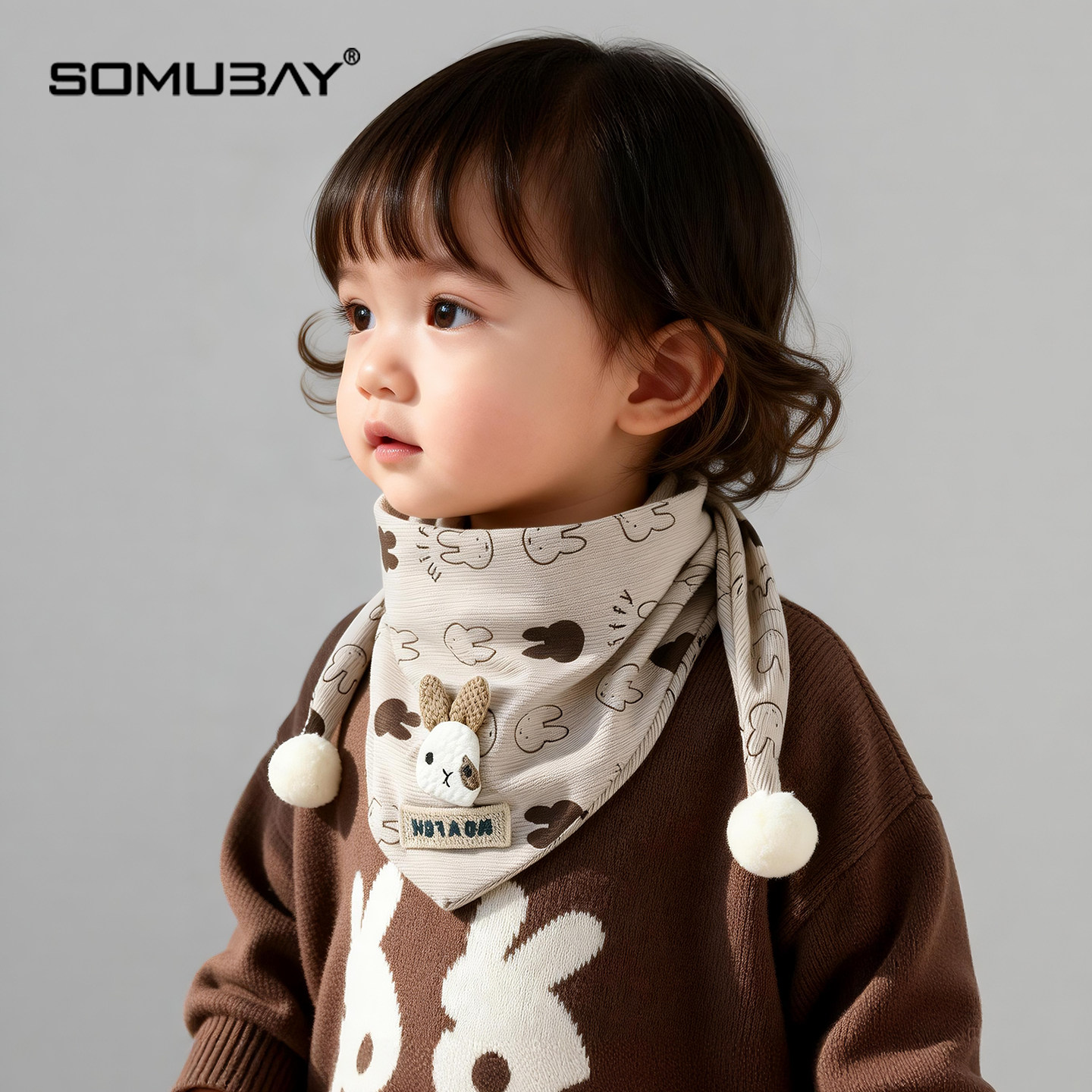 宝宝围巾秋冬季韩版婴儿小兔子三角巾春秋天男童女孩保暖防风围脖,童装/婴儿装/亲子装,围巾,淘宝优惠券,粉丝福利购,淘宝优惠卷