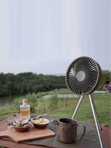 威拉斯户外露营风扇伸缩折叠收纳三脚架充电吊扇大风力续航帐篷扇