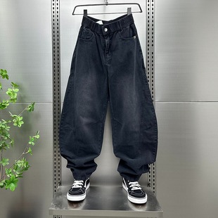 复古牛仔裤 新款 男士 痞帅潮牌宽松直筒裤 美式 子弯刀老爹长裤 春秋季