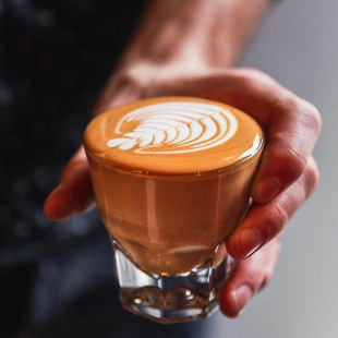 蓝瓶子同款Flat white馥芮白玻璃咖啡杯浓缩便携单品拉花杯133ml