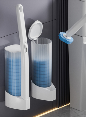 一次性马桶刷家用免打孔厕所刷子替换头套装壁挂蹲便器清洁神器