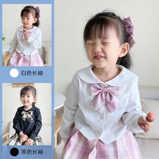 【花生酱家】*鲸园小学*长袖 儿童mini白无本 jk制服衬衫学院海军