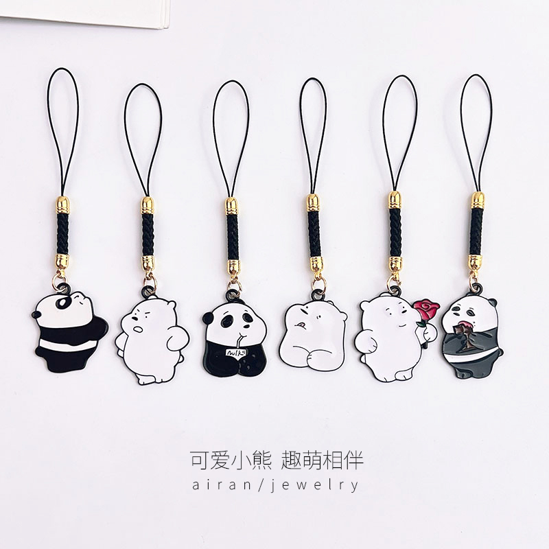 可爱卡通小熊手机链挂饰