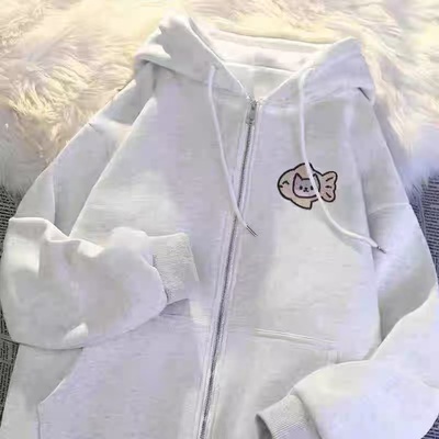 女童2025新款纯棉开衫加绒卫衣中大童秋冬季男童韩式潮酷拉链外套