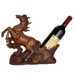 马酒架创意中式十二生肖马红酒架客厅酒柜装饰酒托空瓶置物酒架子