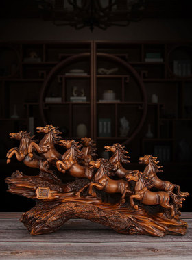 八马英雄丰马饰品带来财富和宝藏工艺品客厅电视橱柜饰品办公室桌