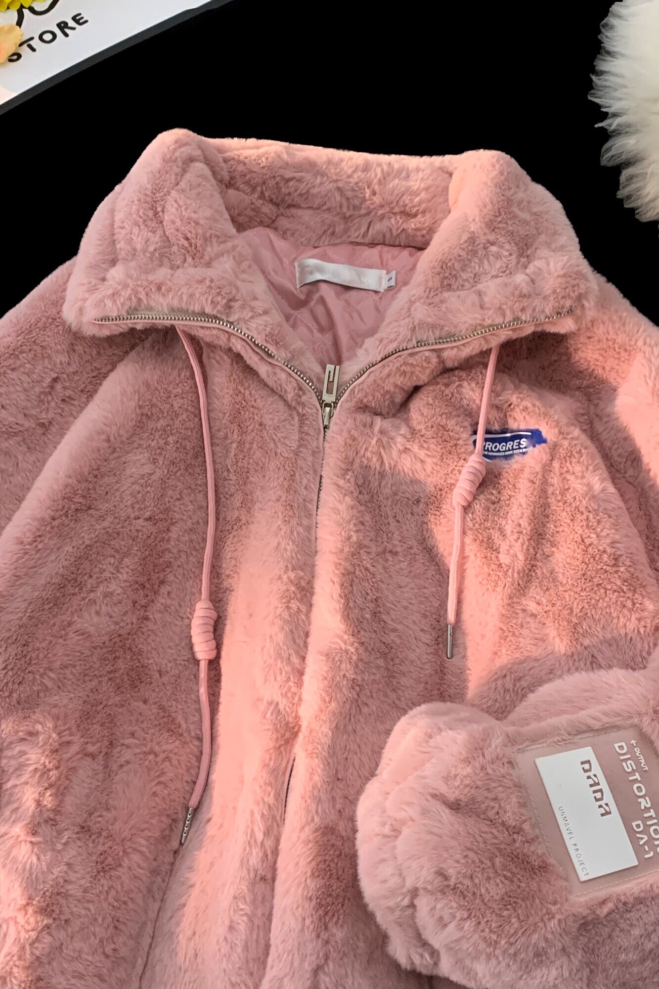 F241023-P105加绒加厚棉衣棉服少女学生连帽型皮草毛茸茸外套,男装棉衣,星座617A-1（原B318A）